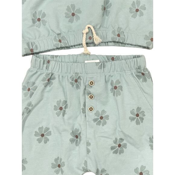 Rabbit Bear Floral Organic Cotton Sweatshirt & Jogger Set 4T - Picture 2 of 4